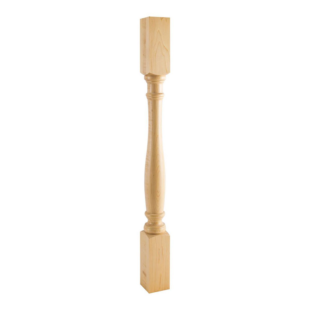 Hardware Resources 3 x 3 x 35-12 Rubberwood Turned Wood Post