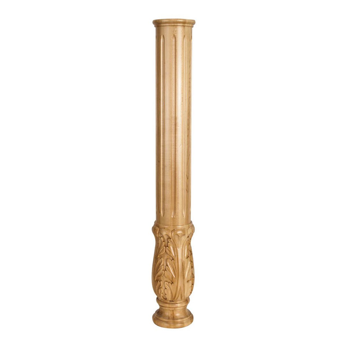 Hardware Resources Rubberwood Acanthus Fireplace Column