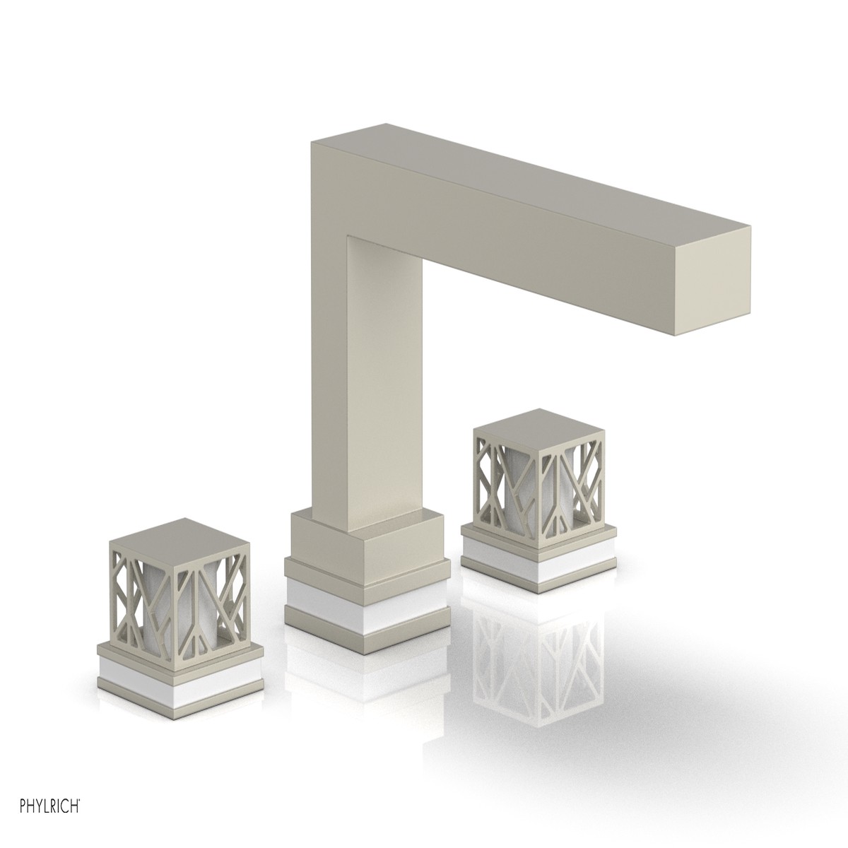 JOLIE Deck Tub Set - Square Handles with White Accents 222-41