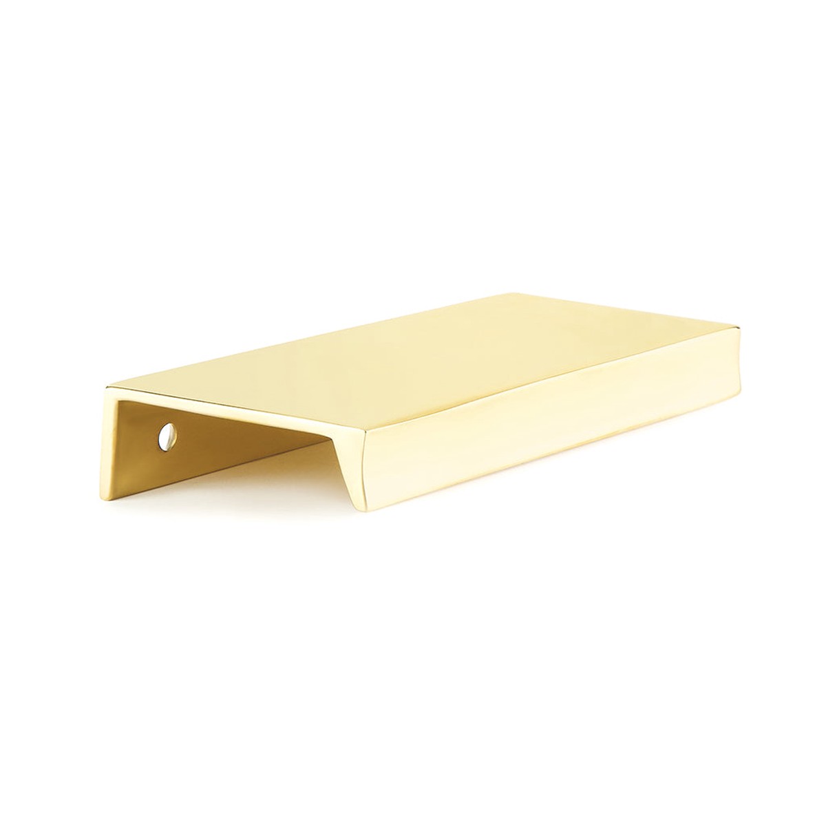 Sabre Edge Cabinet Pull Handle - Cabinet Mount - 4 BrassUnlacquered Brass