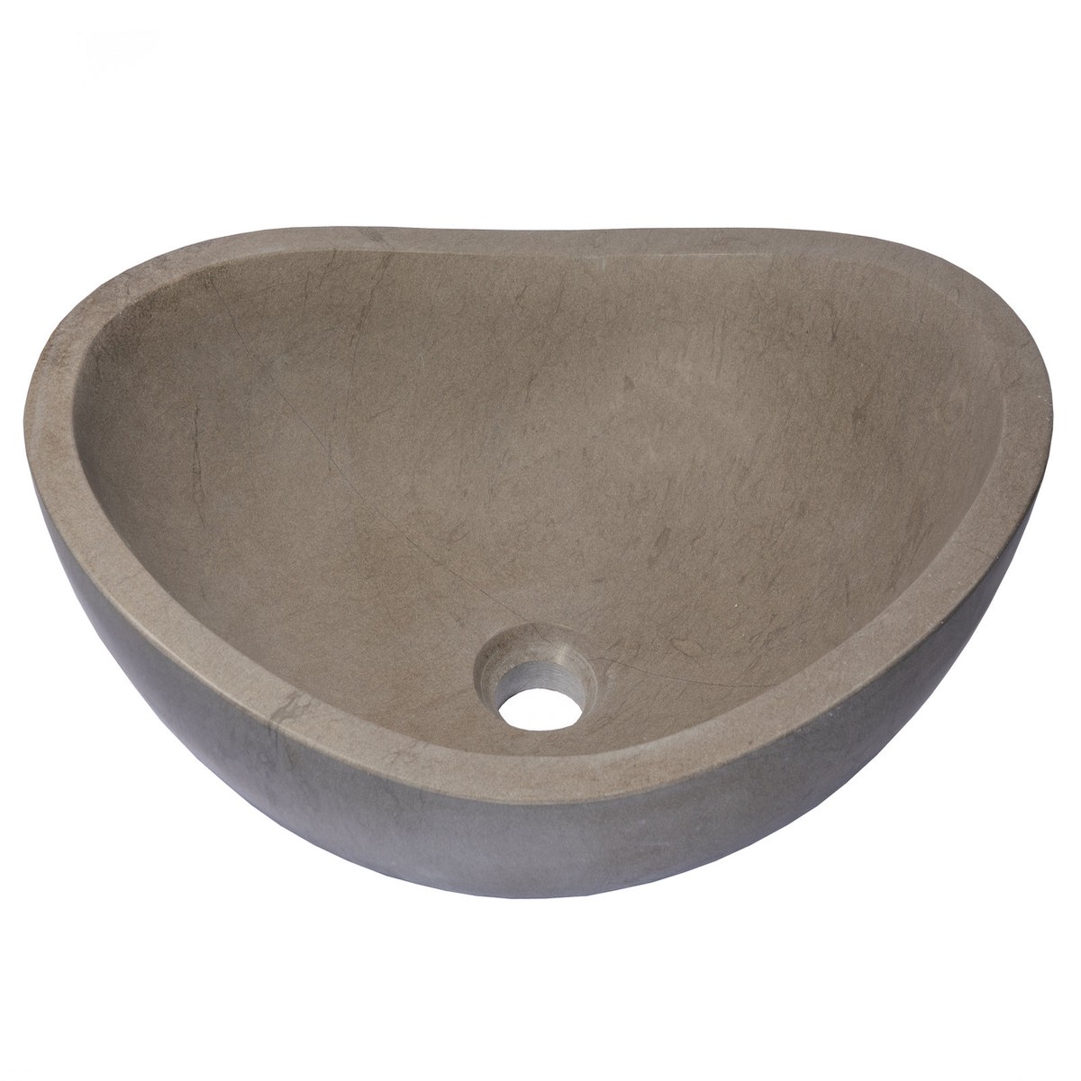 Stone Canoe Sink in Honed Molly Grey Marble