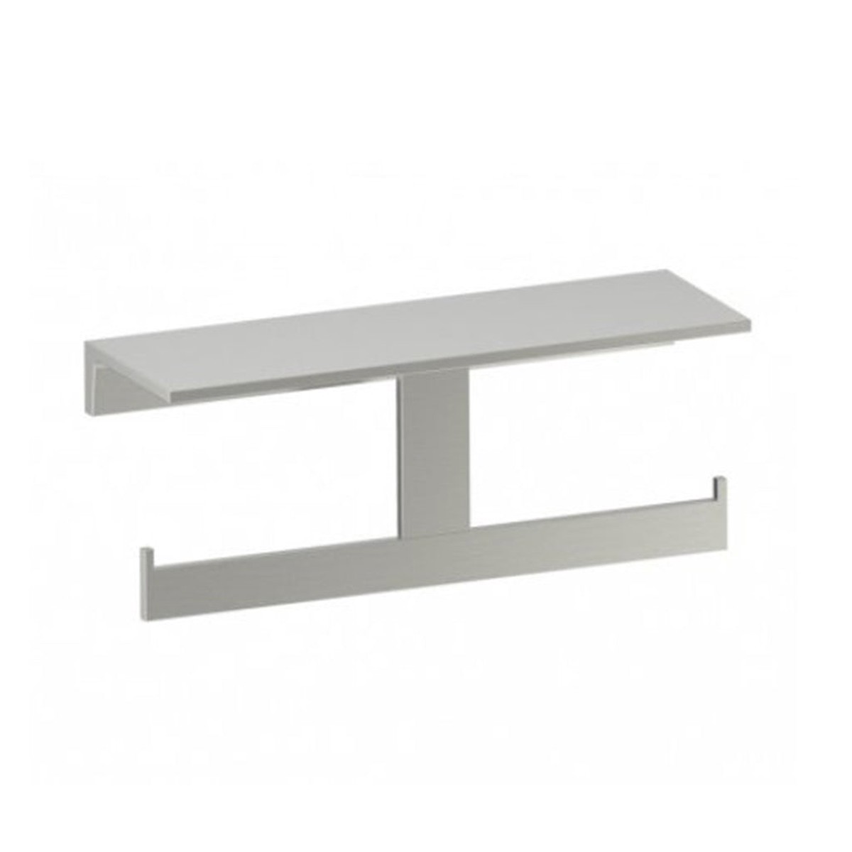 Berlin Shelf With Toilet Paper Holder - Wall Mount - 12 BrassBrushed Nickel