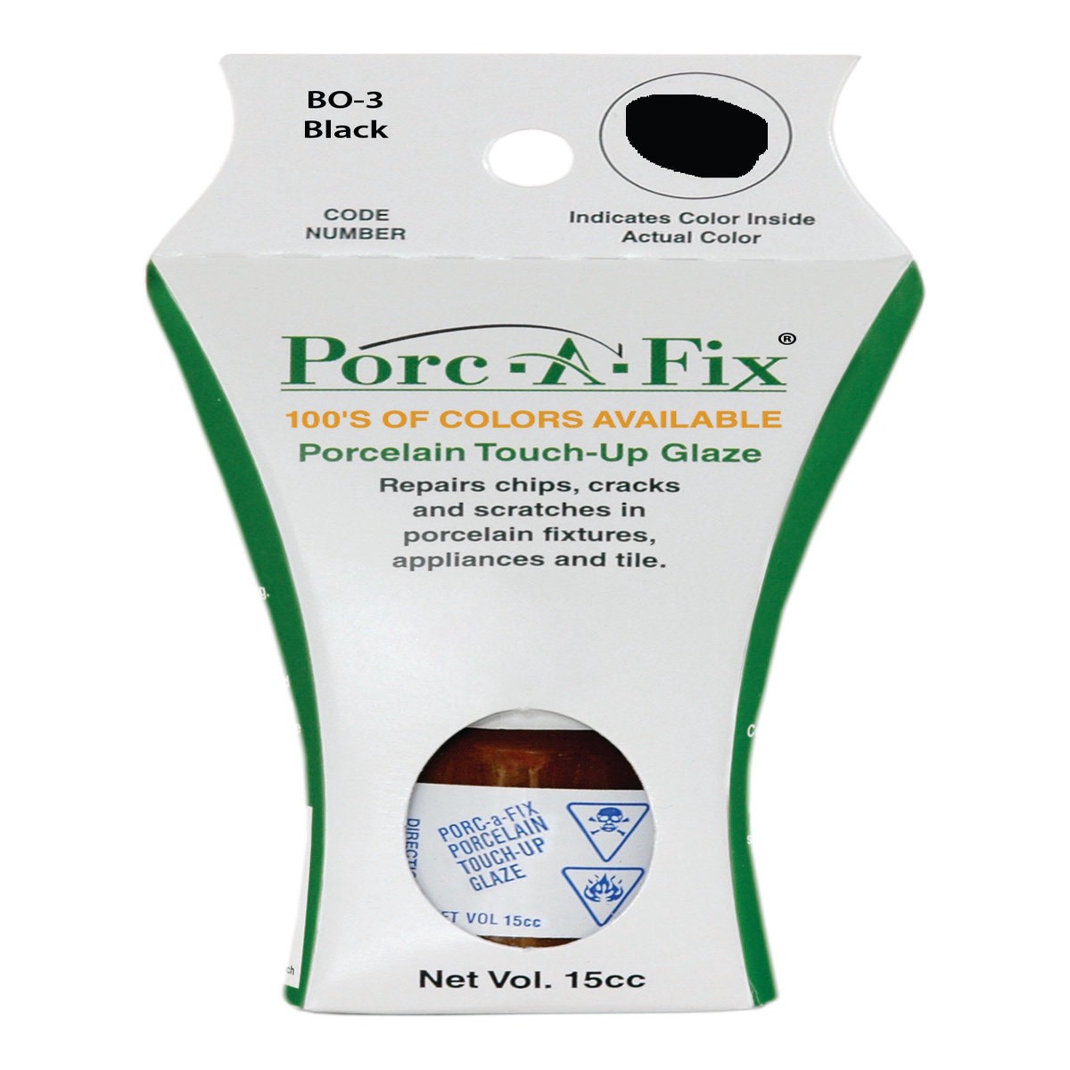 BO-3 Porc-A-Fix Touch Up Repair Glaze - Bocchi Black Porc-A-Fix
