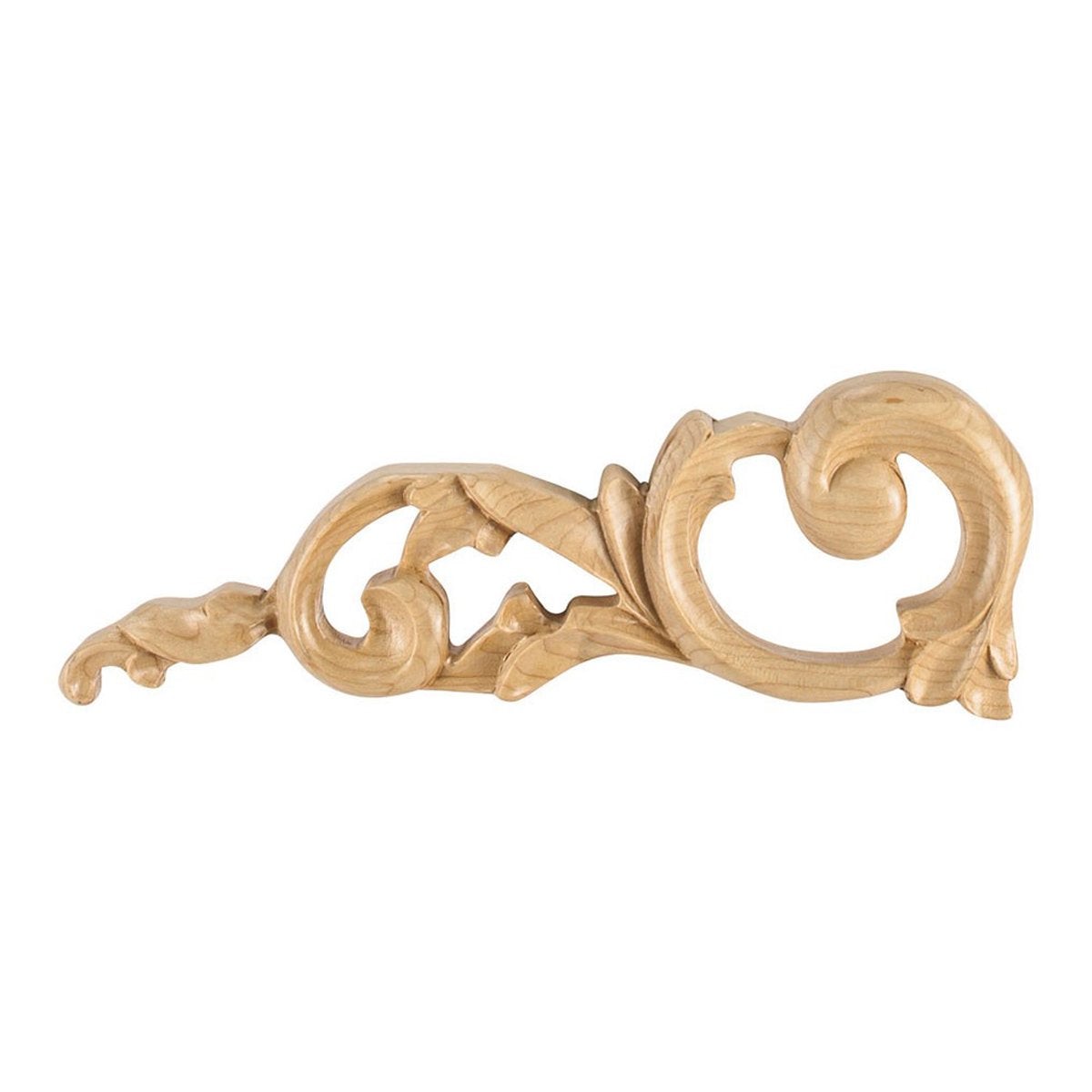 Hardware Resources Rubberwood Half Acanthus Onlay