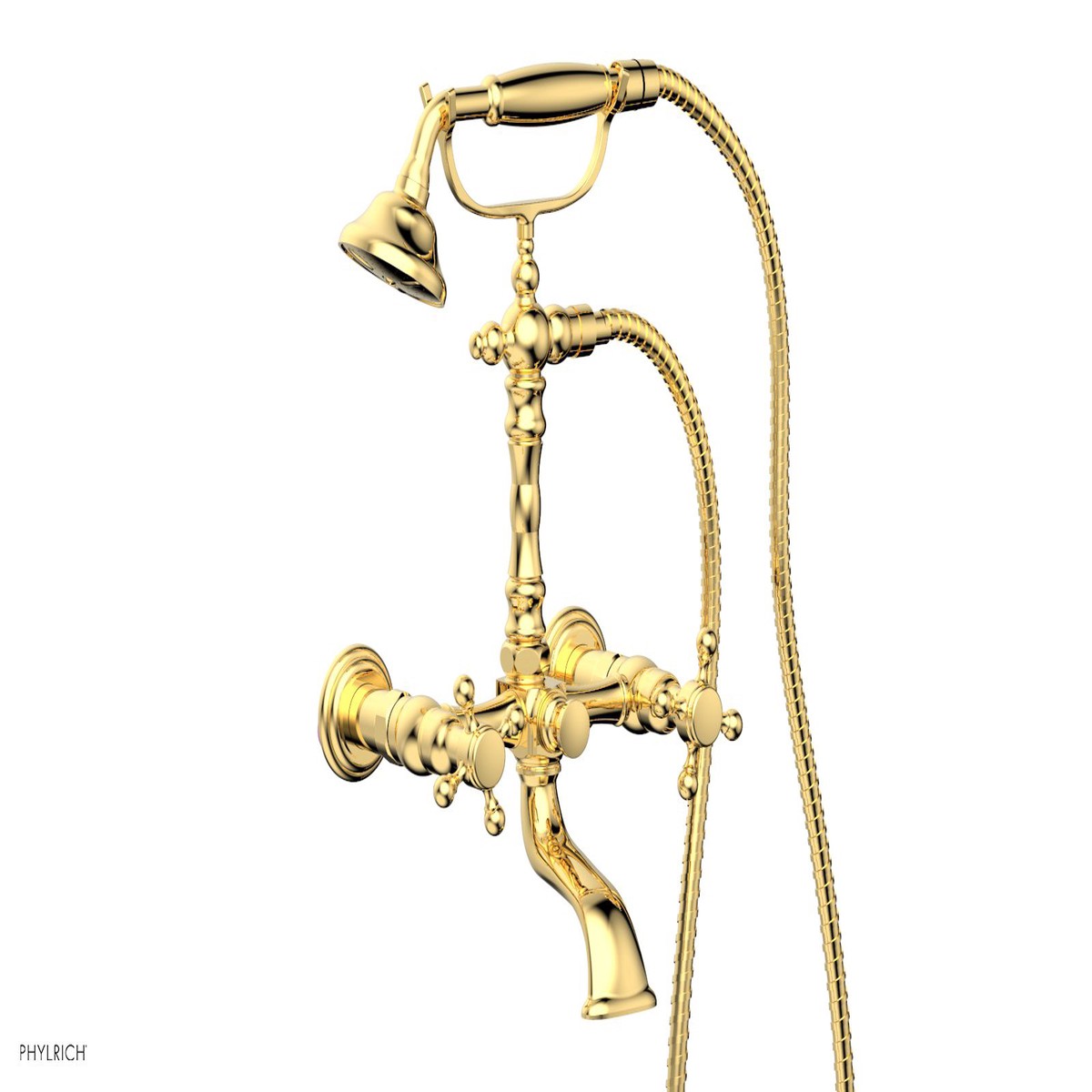 HEX TRADITIONAL Exposed Tub Hand Shower - Cross Handle K2393-24