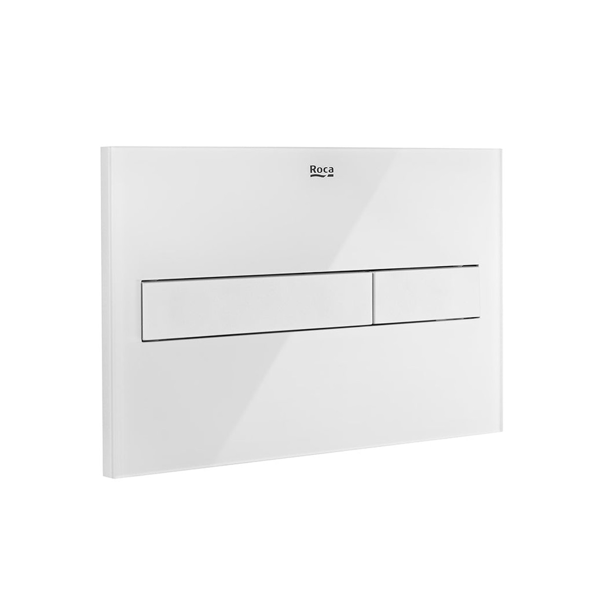 In-Wall PL7 Dual Toilet Flush Plate - Wall Mount - 10 GlassGlossy White