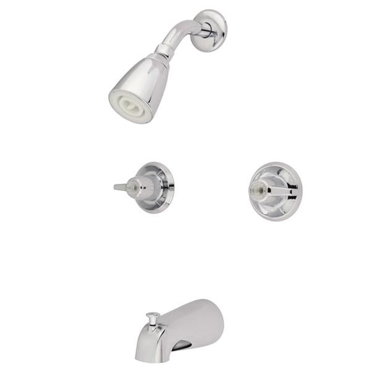 Kingston Brass GKB140 Water Saving Americana Tub and Shower Faucet with 15GPM Shower Head and Canopy Handle in Chrome