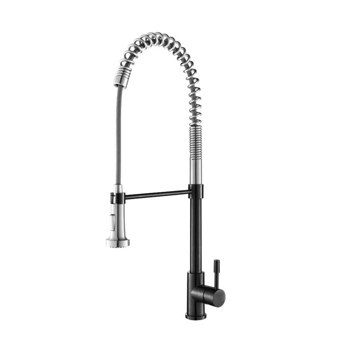 Professio - S - Dual Spray Professional Pull Out Kitchen Faucet - Single Hole - 28 Stainless SteelMatt Black