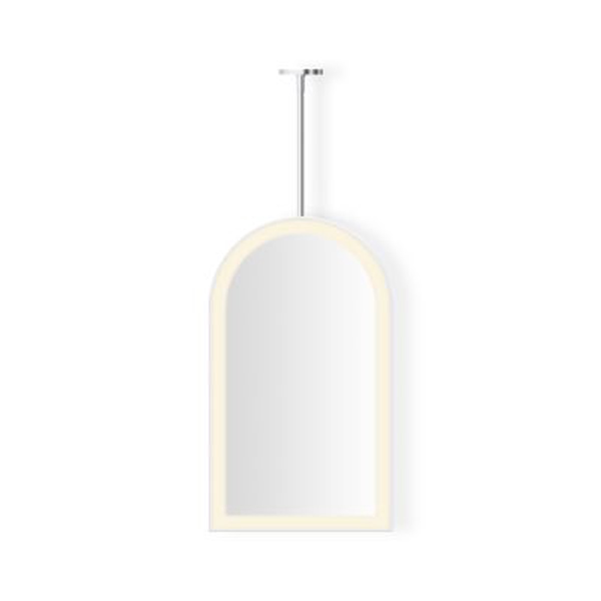 Robern YM2033 Sculpt Hanging Arch Framed Mirror 20 x 33 x 1-78 Perimeter Light Pattern Warm White (3000K) Dimmable