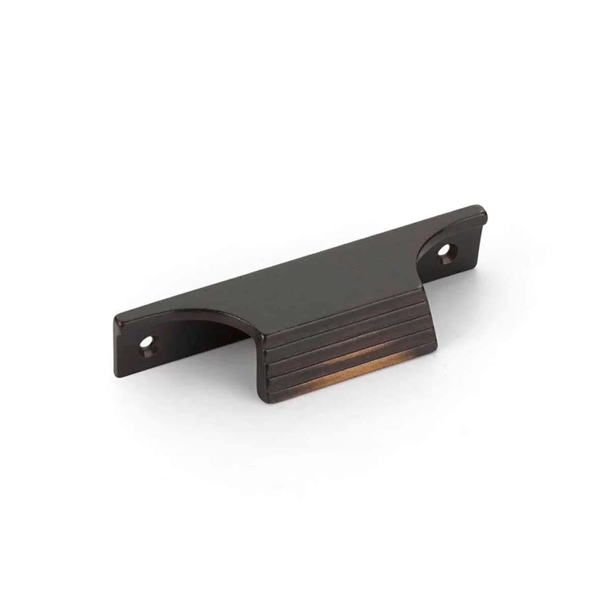 Stradella Edge Cabinet Pull Handle - Cabinet Mount - 4 Cast BronzeAntique Bronze