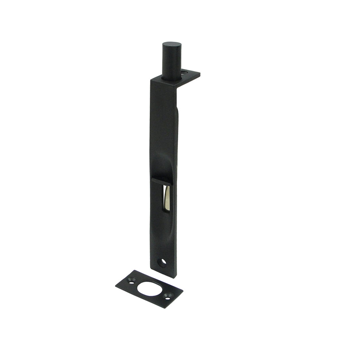 Universal Flush Bolt - Door Mount - 6 BrassPaint Black