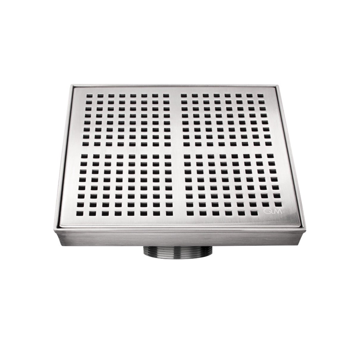 Delmar Kai Center Square Shower Drain - Floor Mount - 6 Stainless SteelPolished