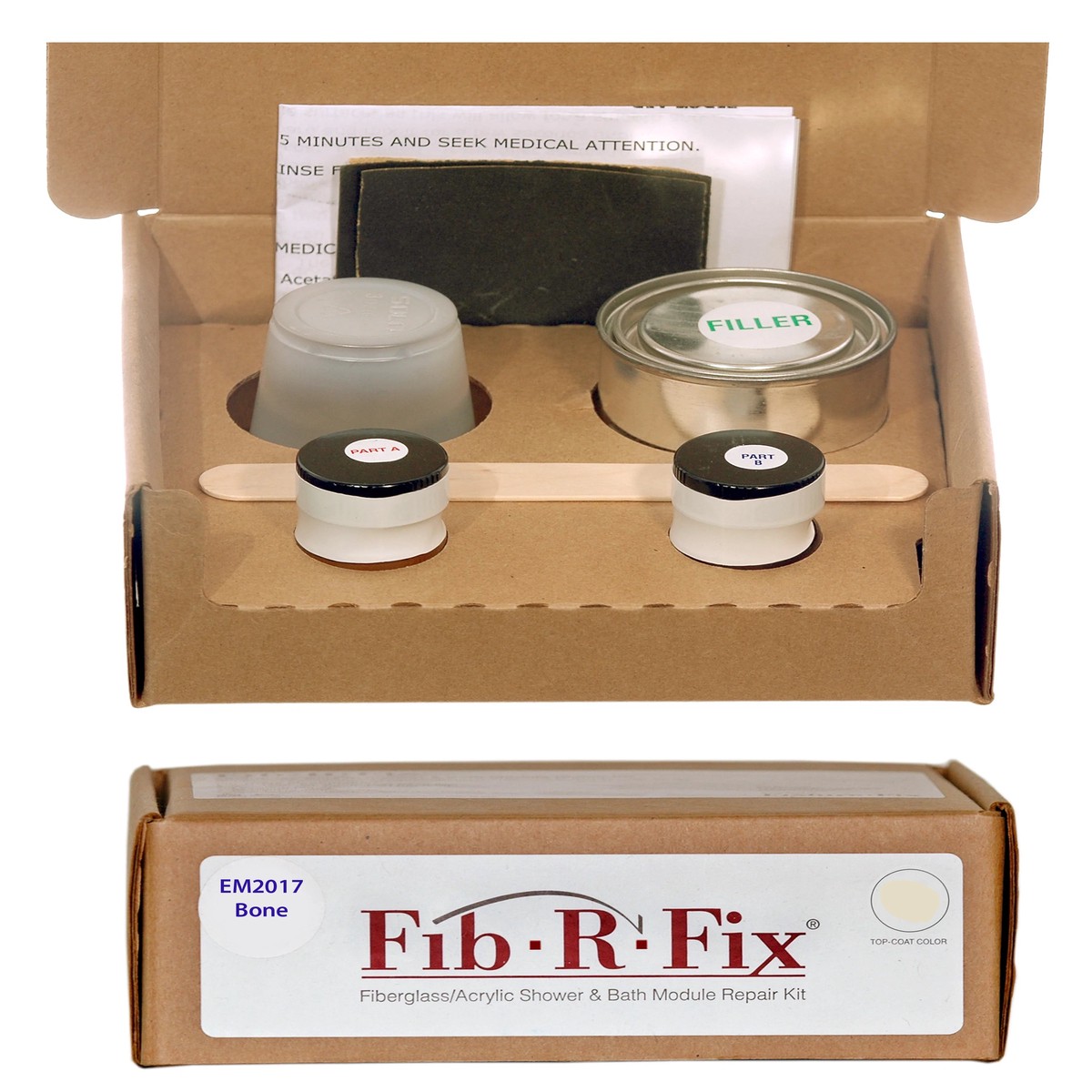 EM2017 EljerMurray Fib-R-Fix Fiberglass and Acrylic Cosmetic Repair Bone