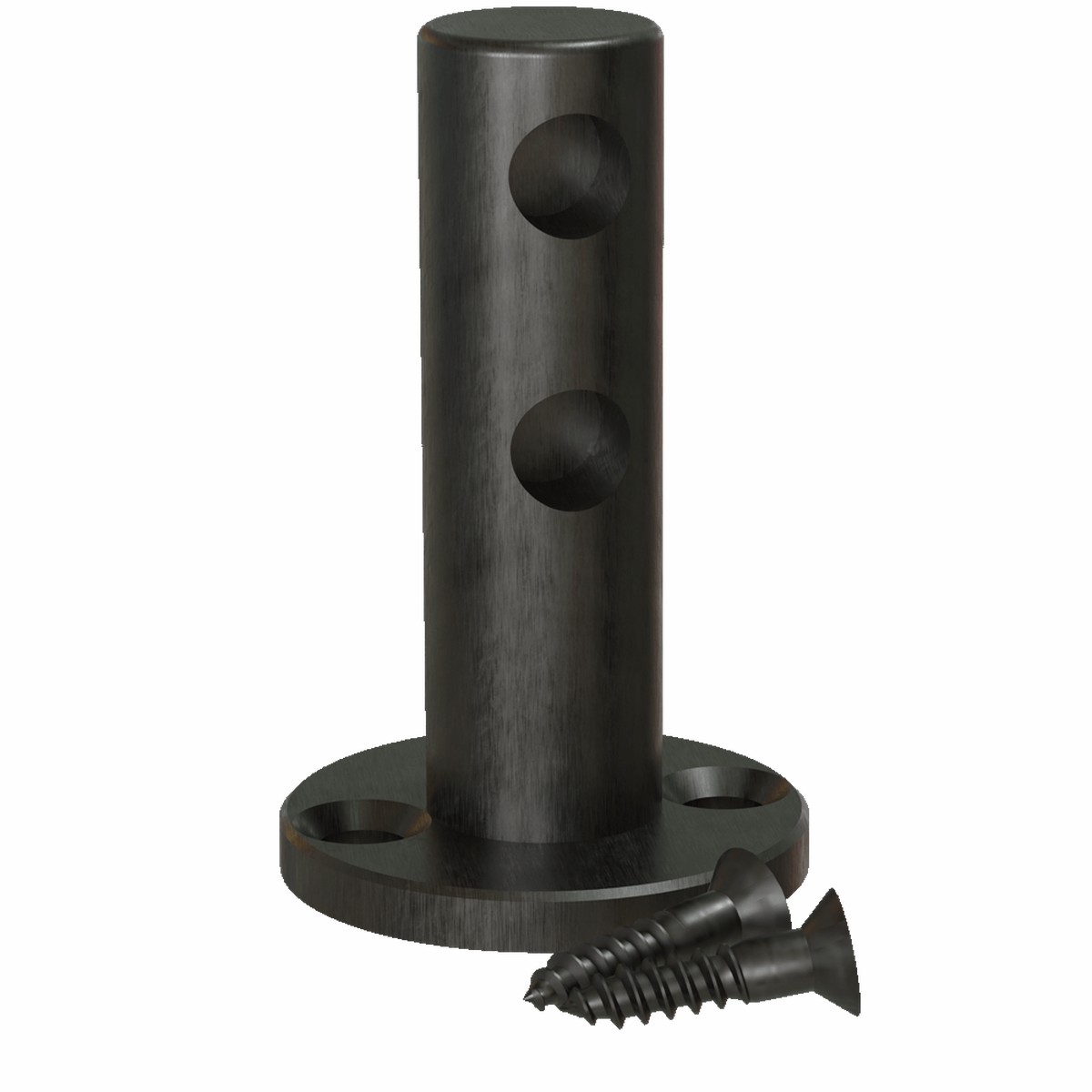 Gallery Rail Posts Double Contemporary Flat Black