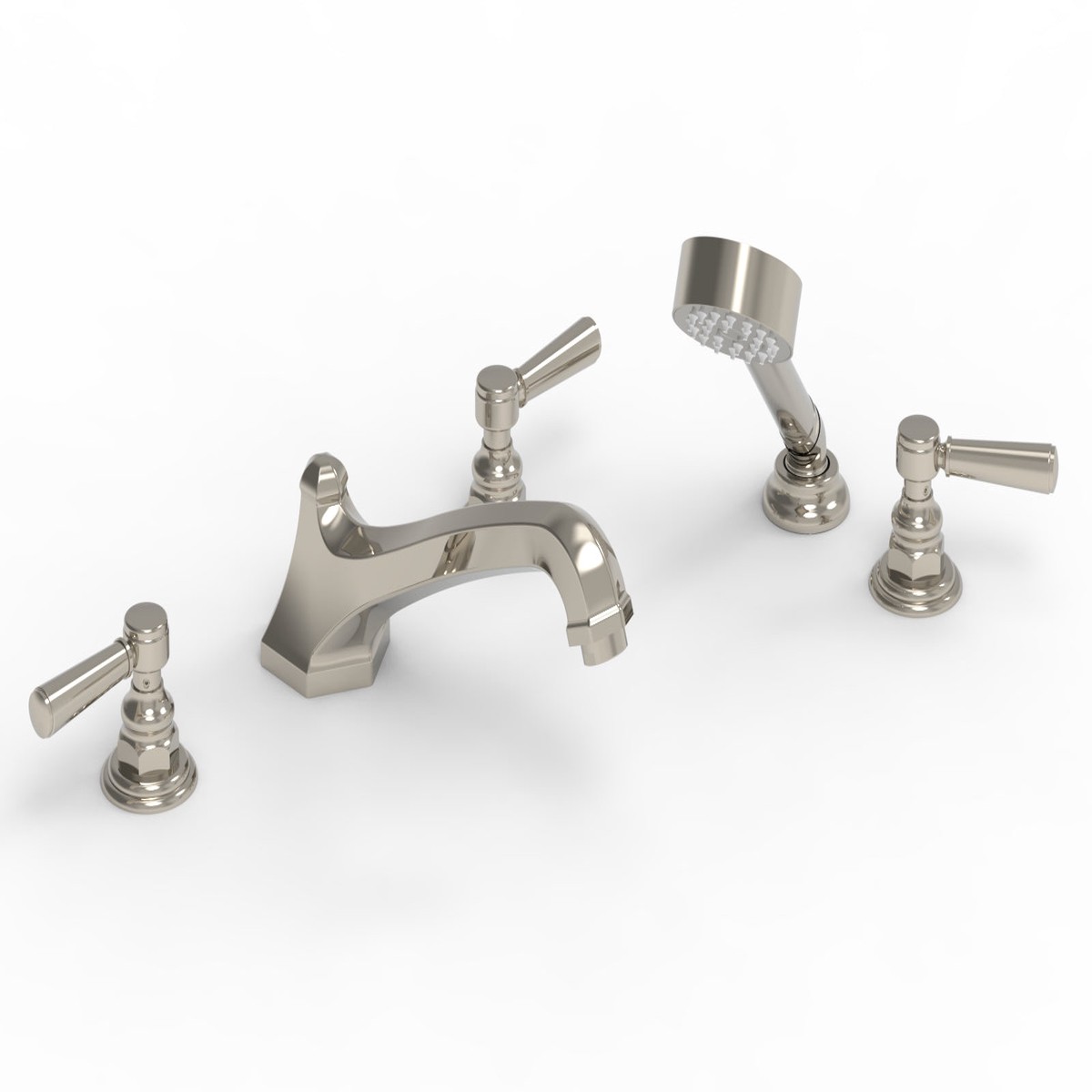 HEX TRADITIONAL Deck Tub Set with Hand Shower 500-49