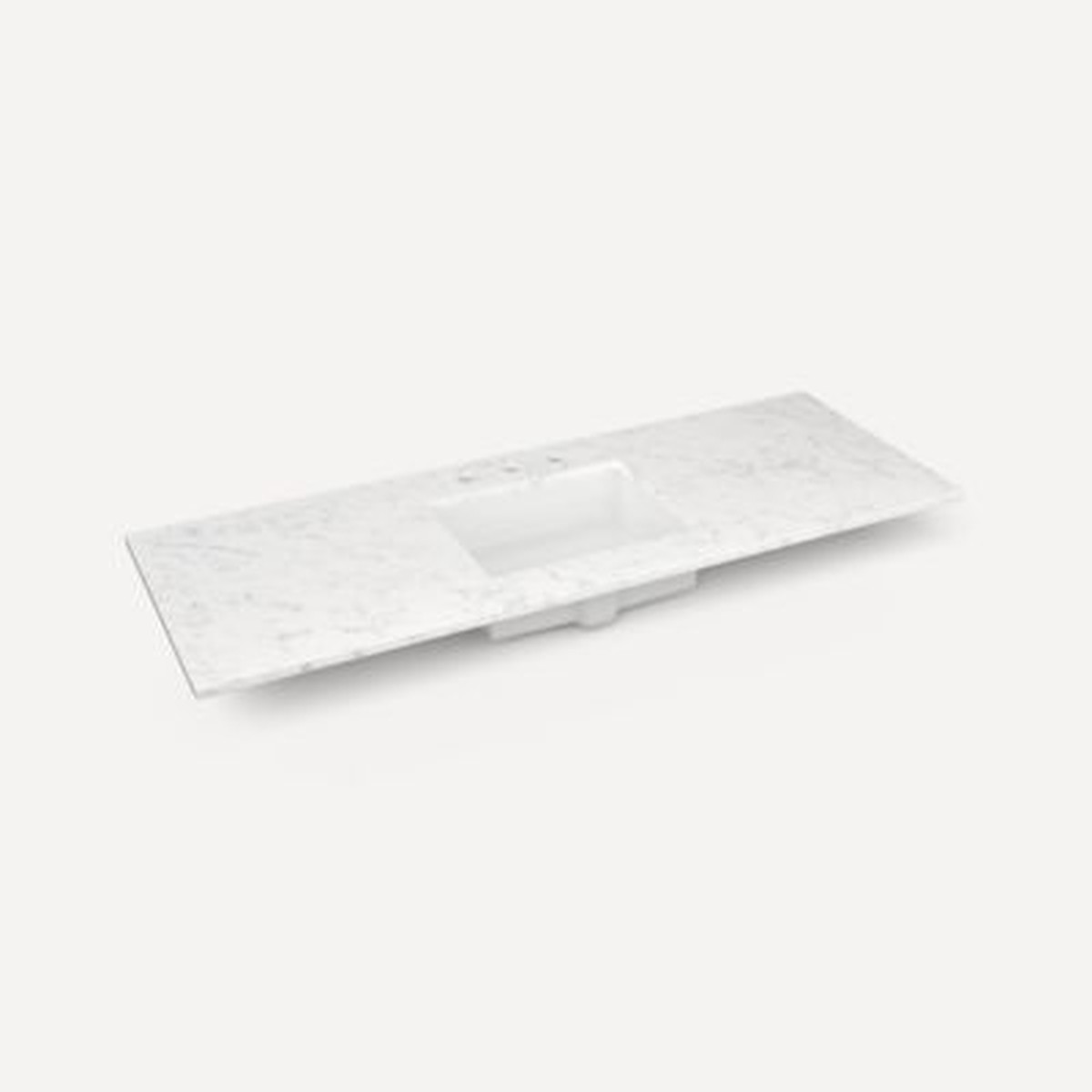 Robern TF61UCO90 Engineered Stone Top Quartz Stone Vanity Top 61 x 34 x 22 Center Undercounter Sink Three Hole