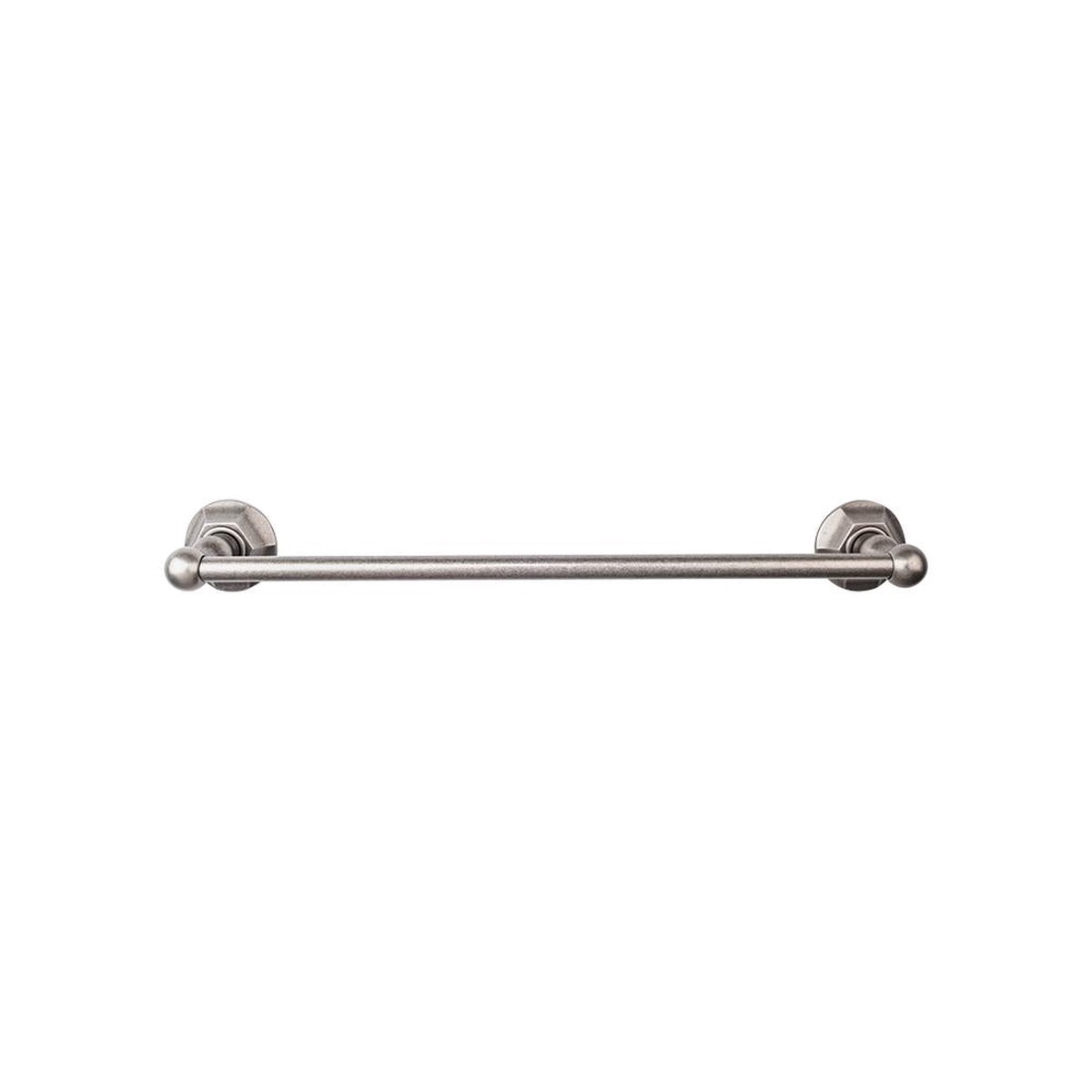 Top Knobs Edwardian Single Bath Towel Bar - Hex Backplate