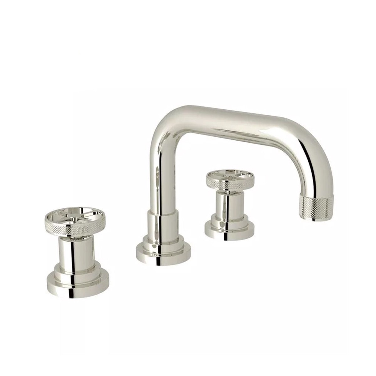Art Bathroom Faucet - Widespread - 8 BrassSatin Nickel