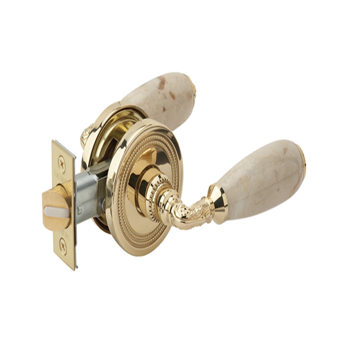 BEIGE MARBLE Door Lever Passage Set 5172
