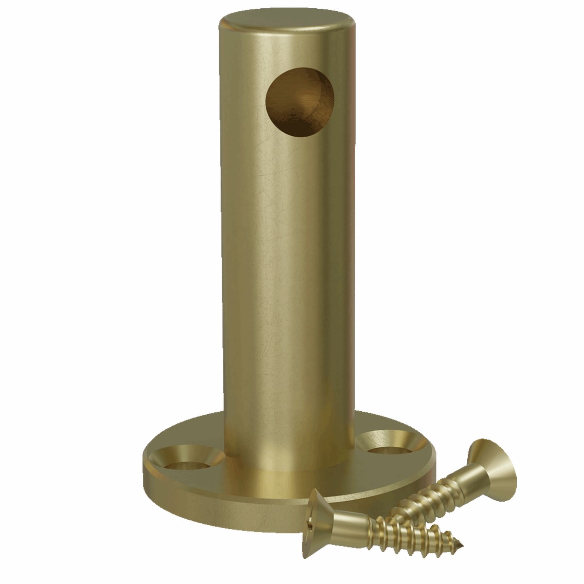 Gallery Rail Posts Single Contemporary Satin Brass