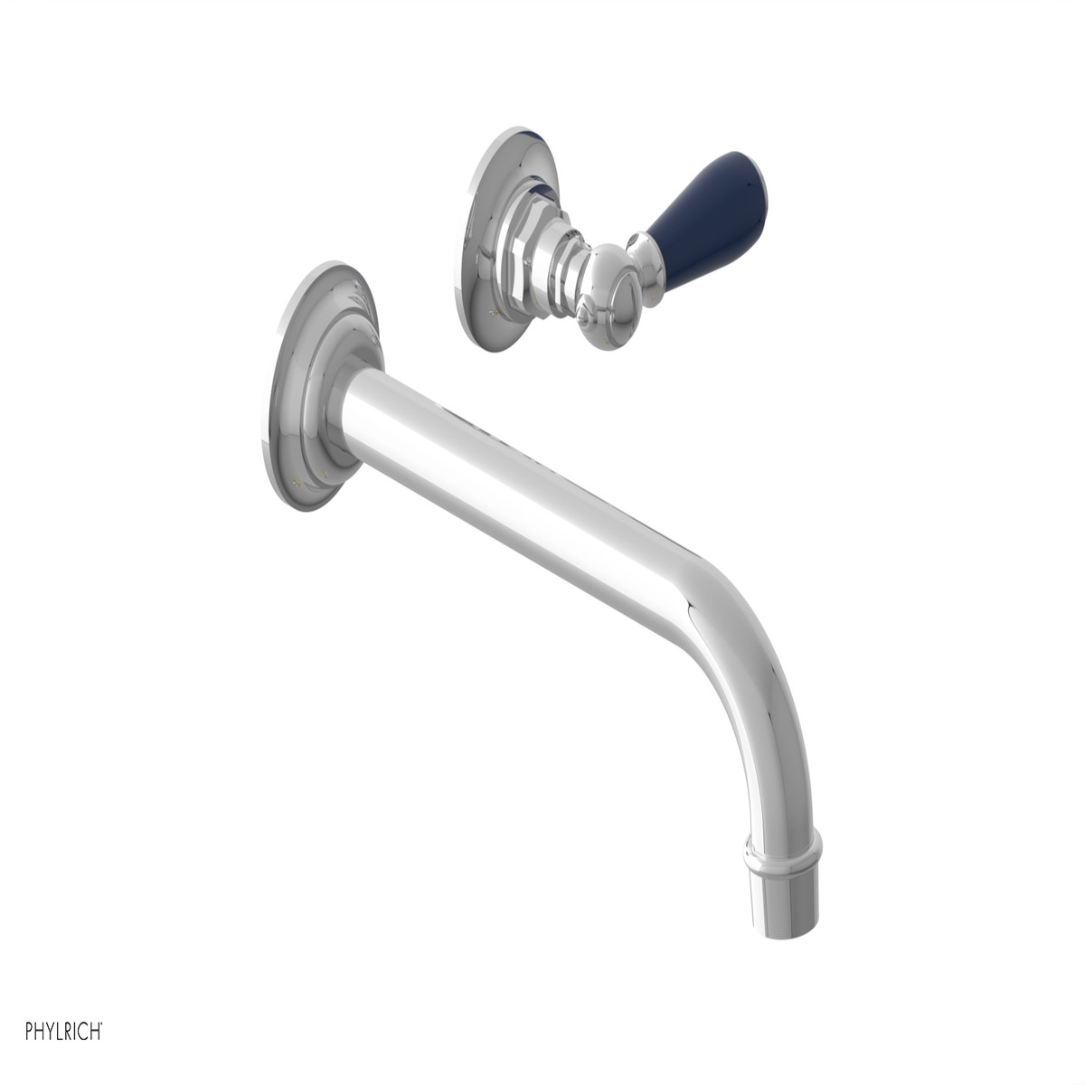 JAMESTOWN Single Handle Wall Lavatory Set with Navy Blue Accents 165-16