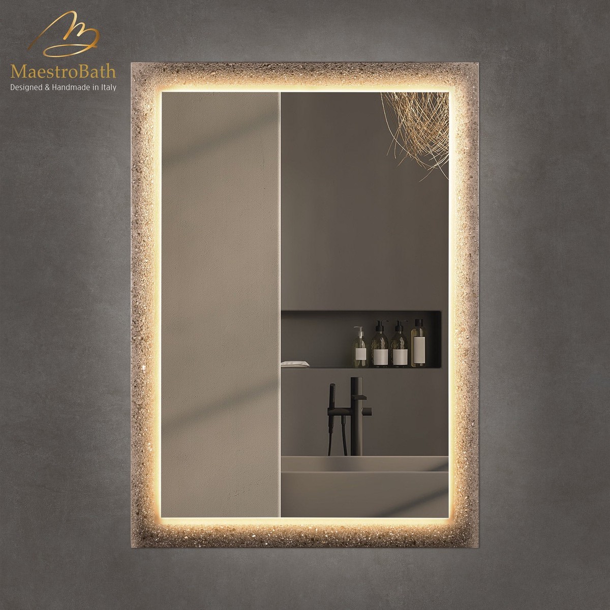 Luxury Crystal Single Vanity LED Mirror