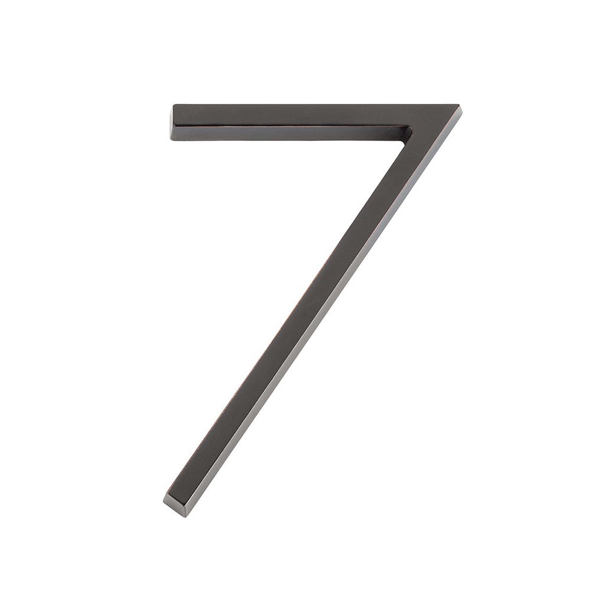 Modern 7 House Numbers - Wall Mount - 7 ZincOil Rubbed Bronze