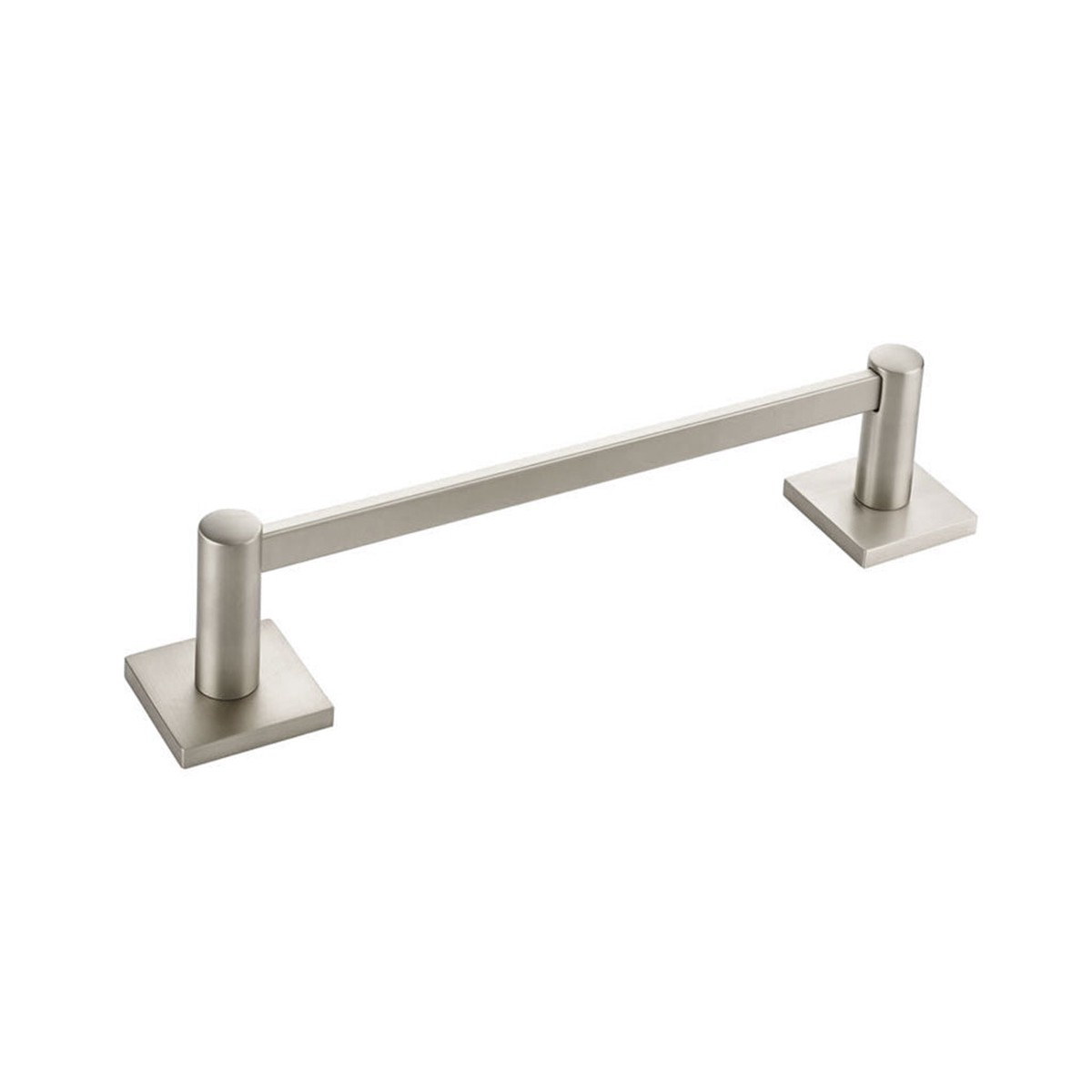 Modern Square Towel Bar - Wall Mount - 30 BrassSatin Nickel