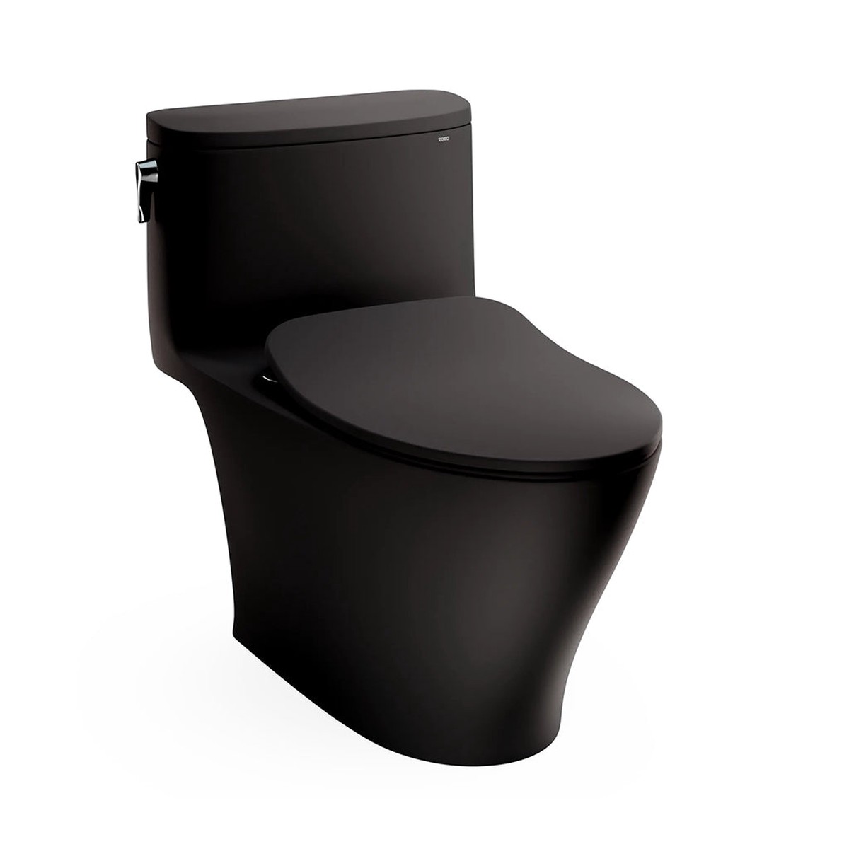 Nexus Elongated Complete One Piece Toilet - Floor Mount - 18 Vitreous ChinaMatt Black