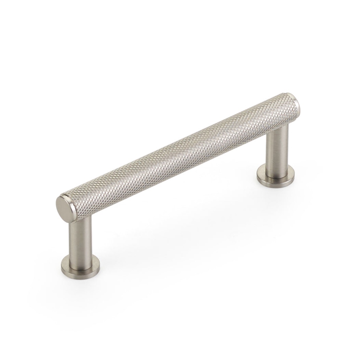 Pub House Knurled Cabinet Pull Handle - Cabinet Mount - 3 BrassBrushed Nickel