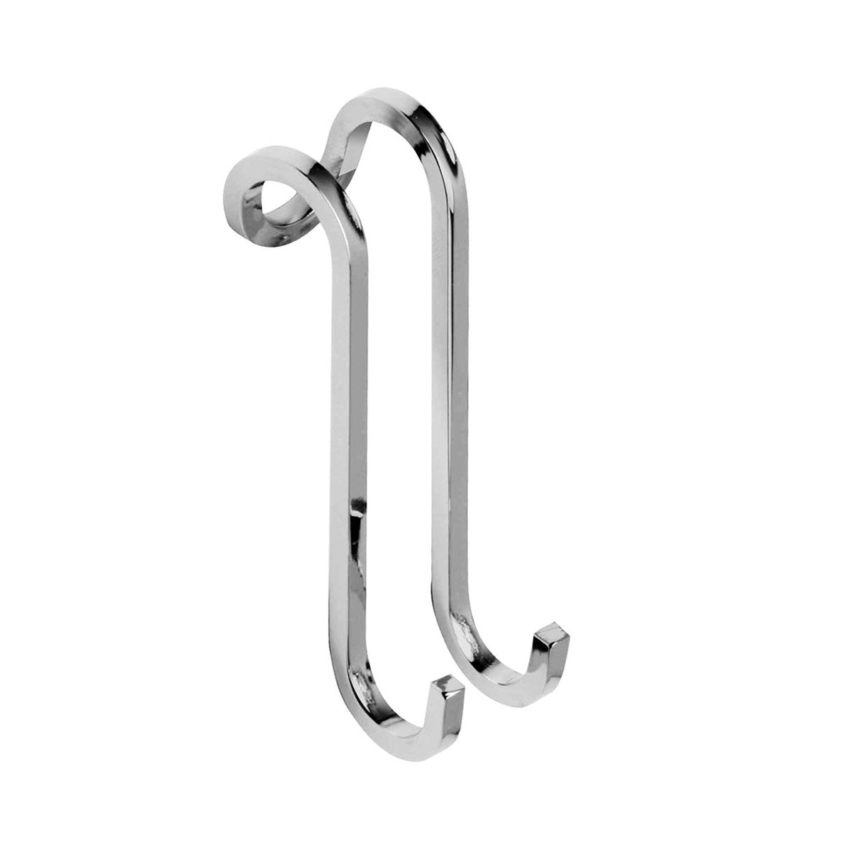 Universal Double Hook - Over Mount - 5 BrassPolished Chrome