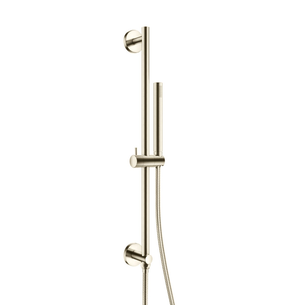 Universal Round Hand Shower Column Set - Wall Mount - 24 BrassPolished Nickel