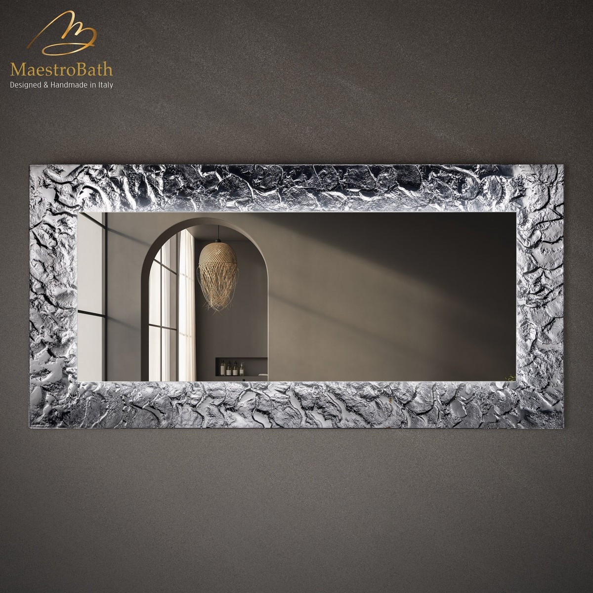 Artistic Luxury Double Vanity LED Mirror Grey-Smoke Silver