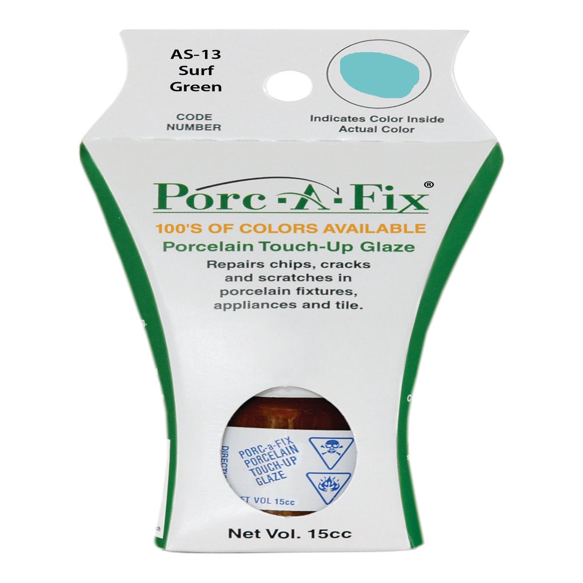 AS-13 Porc-A-Fix Touch Up Repair Glaze - American Standard Surf Green