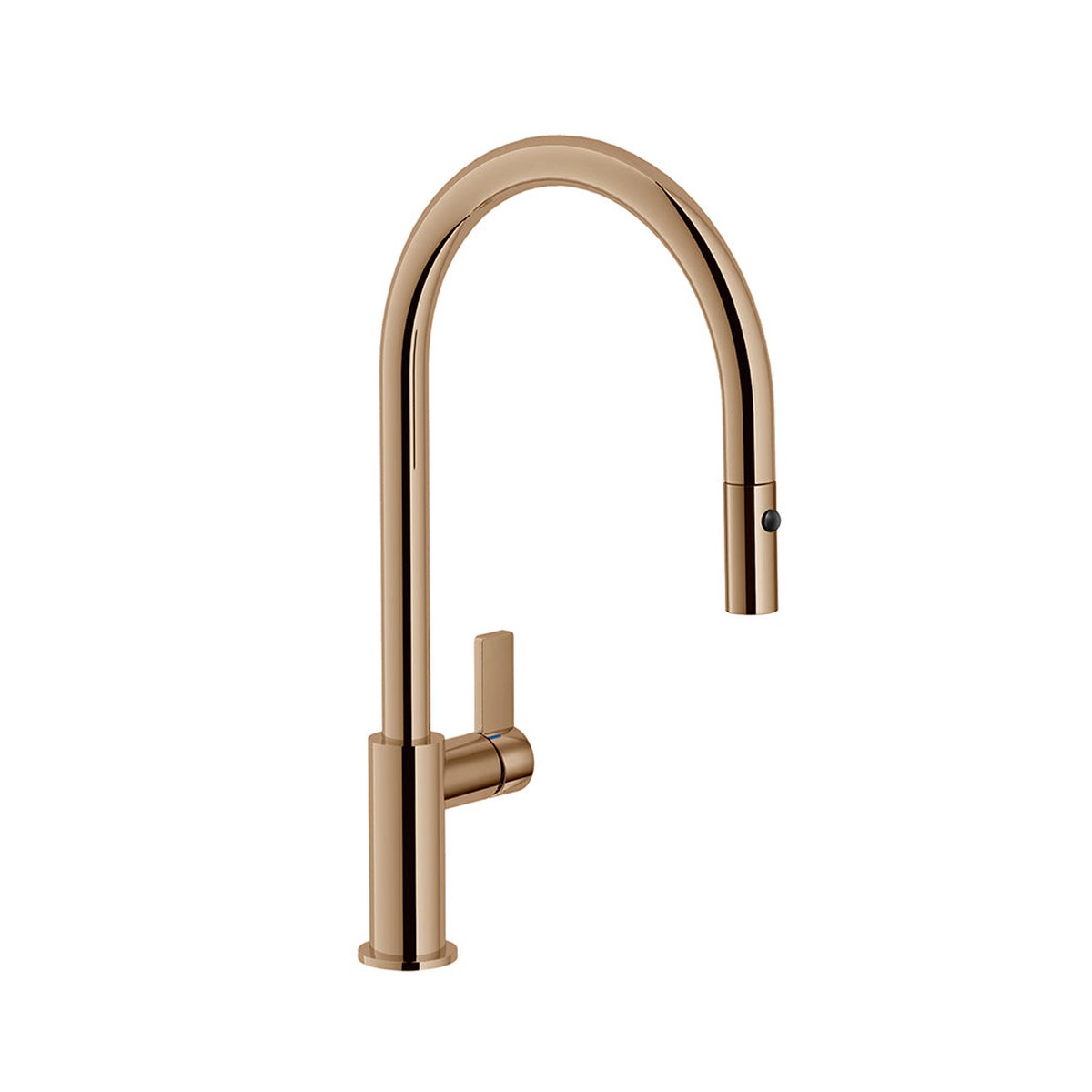 Capri Pull Out Kitchen Faucet - Single Hole - 17 BrassPolished Copper
