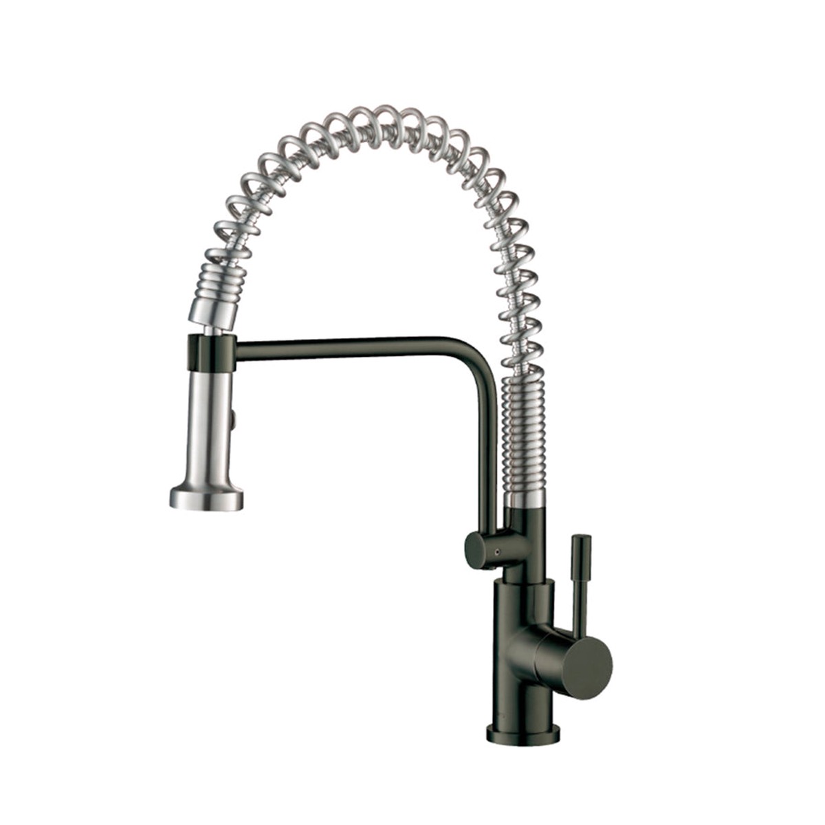 Caso Semi-Professional Dual Spray Pull Out Kitchen Faucet - Single Hole - 20 Stainless SteelDark Grey