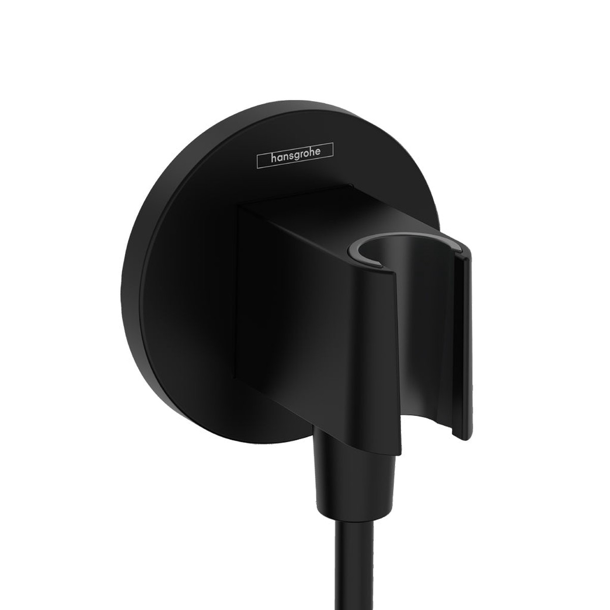 Fixfit S Hand Shower Holder Connector - Wall Mount - 4 BrassMatt Black
