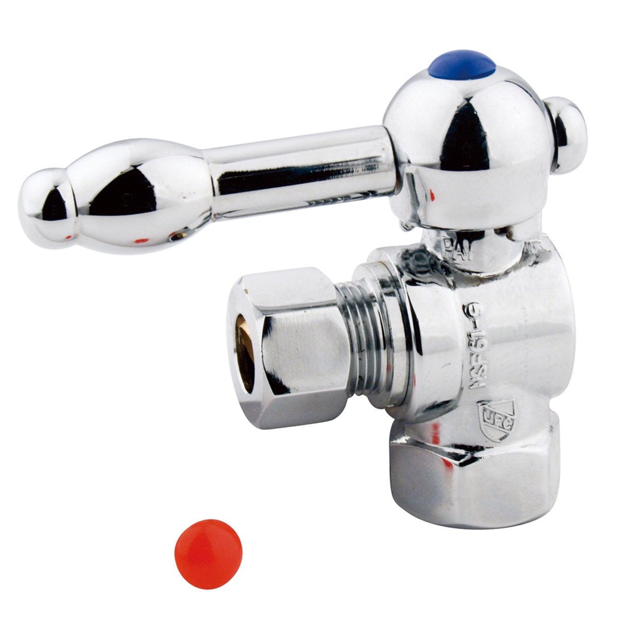 Kingston Brass Vintage Angle Stop with 38 IPS x 38 OD Compression in Polished Chrome