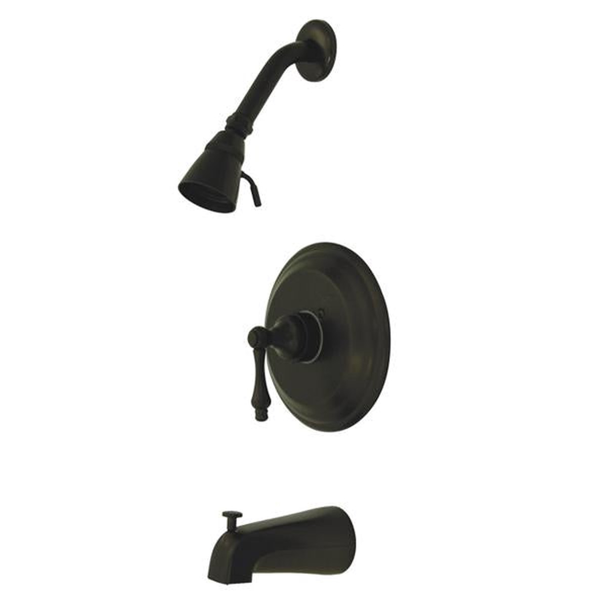 Kingston Brass Water Saving Restoration Tub and Shower Faucet with Lever Handles