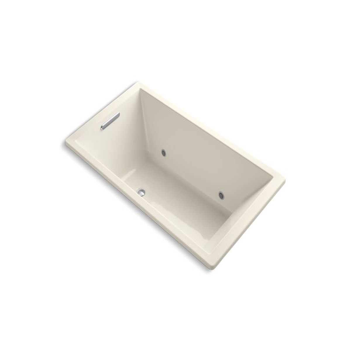 KOHLER K-1173-VBC Underscore Rectangle 66 x 36 drop-in VibrAcoustic(R) bath with end drain and chromatherapy