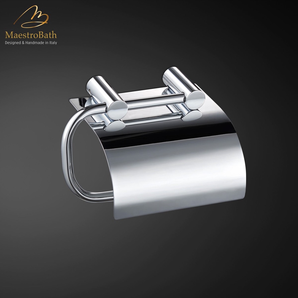 Luxury Toilet Paper Holder with Cover Polished Chrome