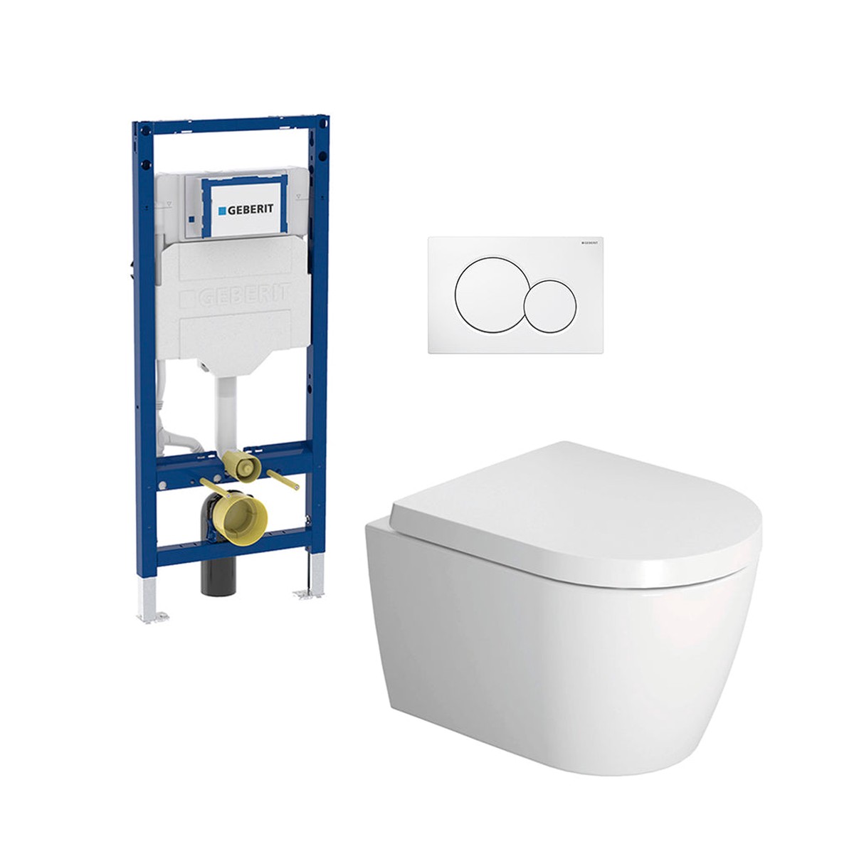 Me By Starck Compact Round Complete Wall Toilet - Wall Mount - 15 Vitreous ChinaWhite