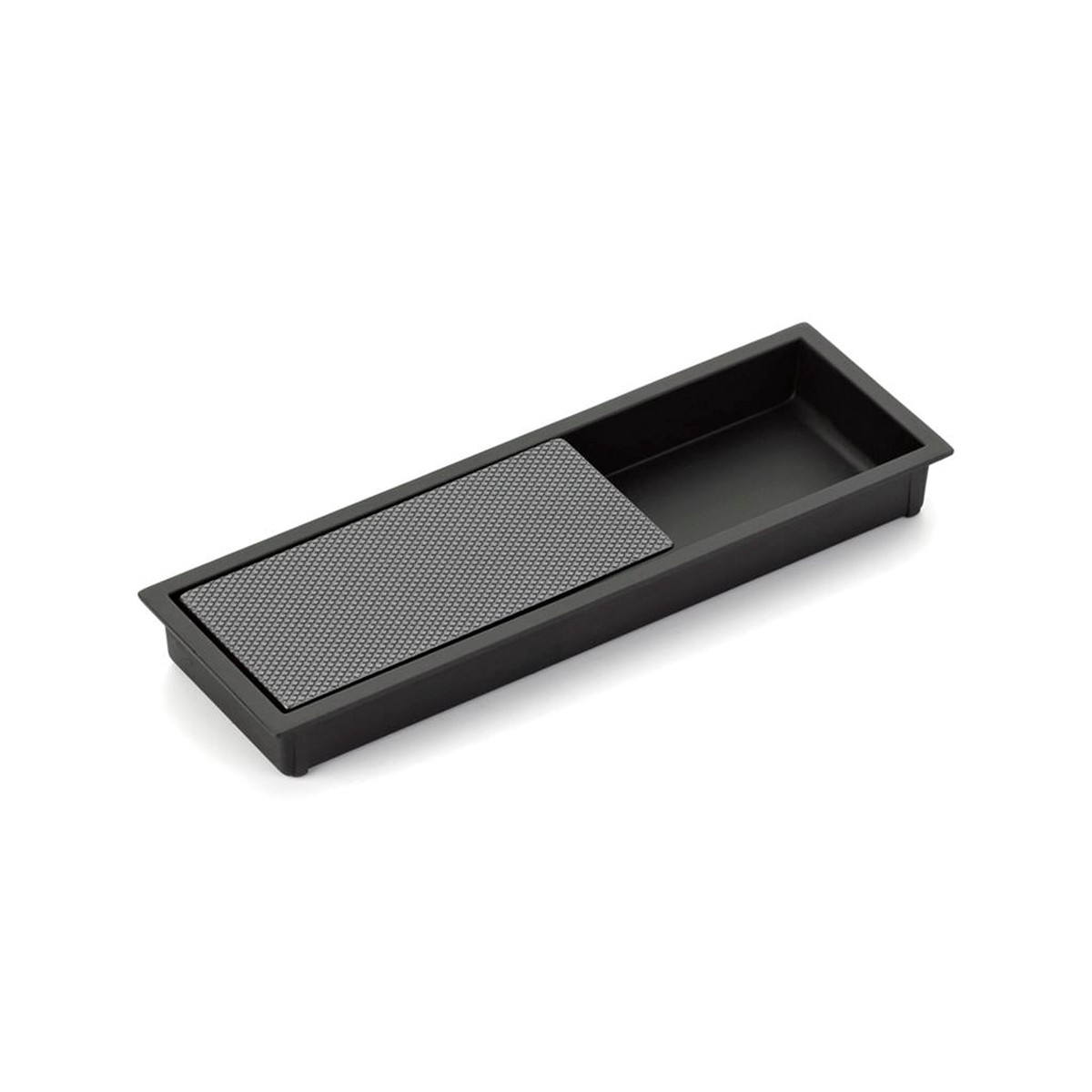 Modo Rectangular Mixed Cabinet Recessed Pull - Cabinet Mount - 7 ZincMatte BlackGun Metal