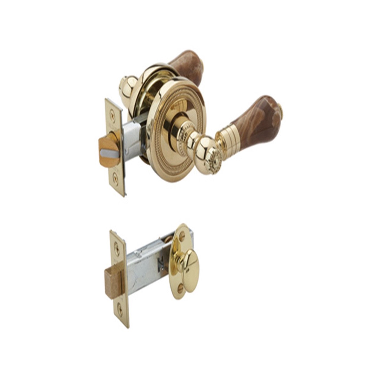 MONTAIONE BROWN ONYX Door Lever w Privacy Bolt 5203