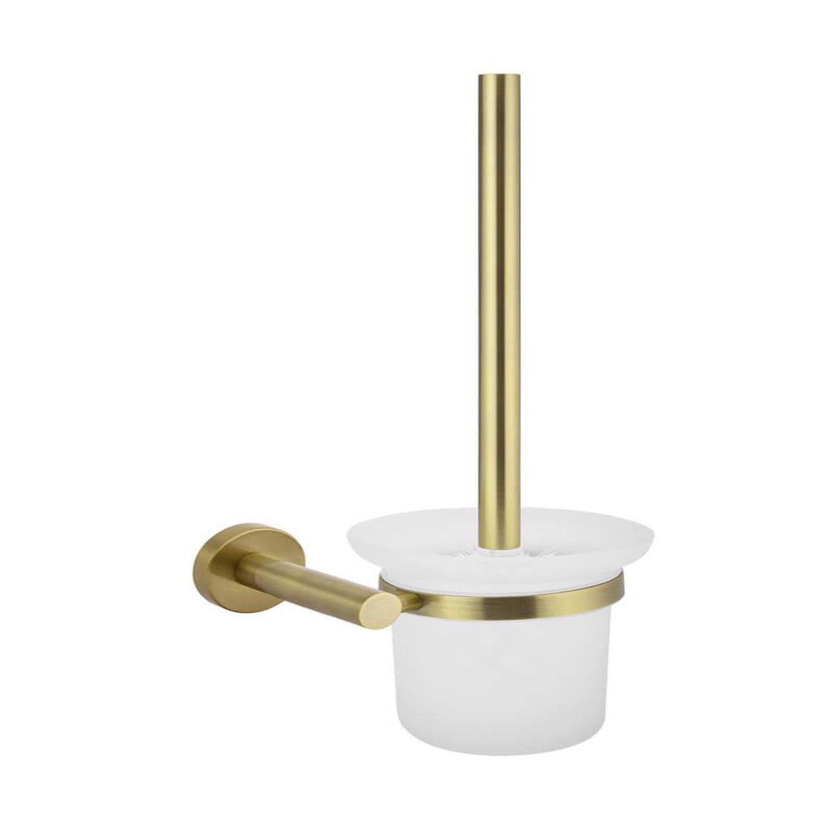 Round Toilet Brush Holder - Tiger Bronze