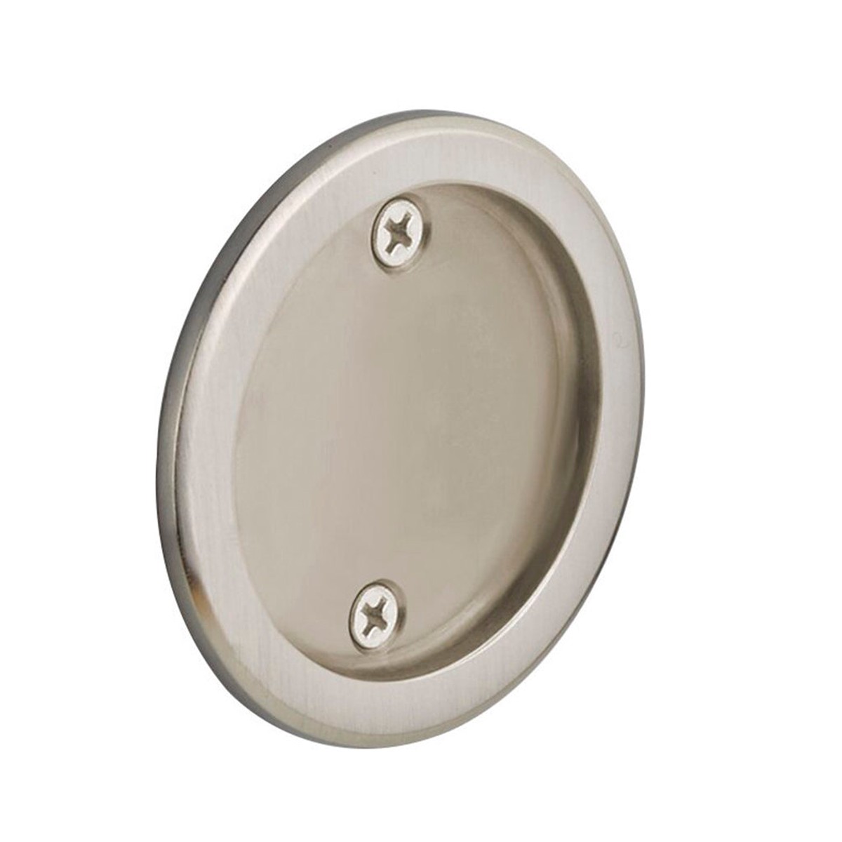 Round Tubular Dummy Pocket Door Lockset - Door Mount - 3 BrassSatin Nickel