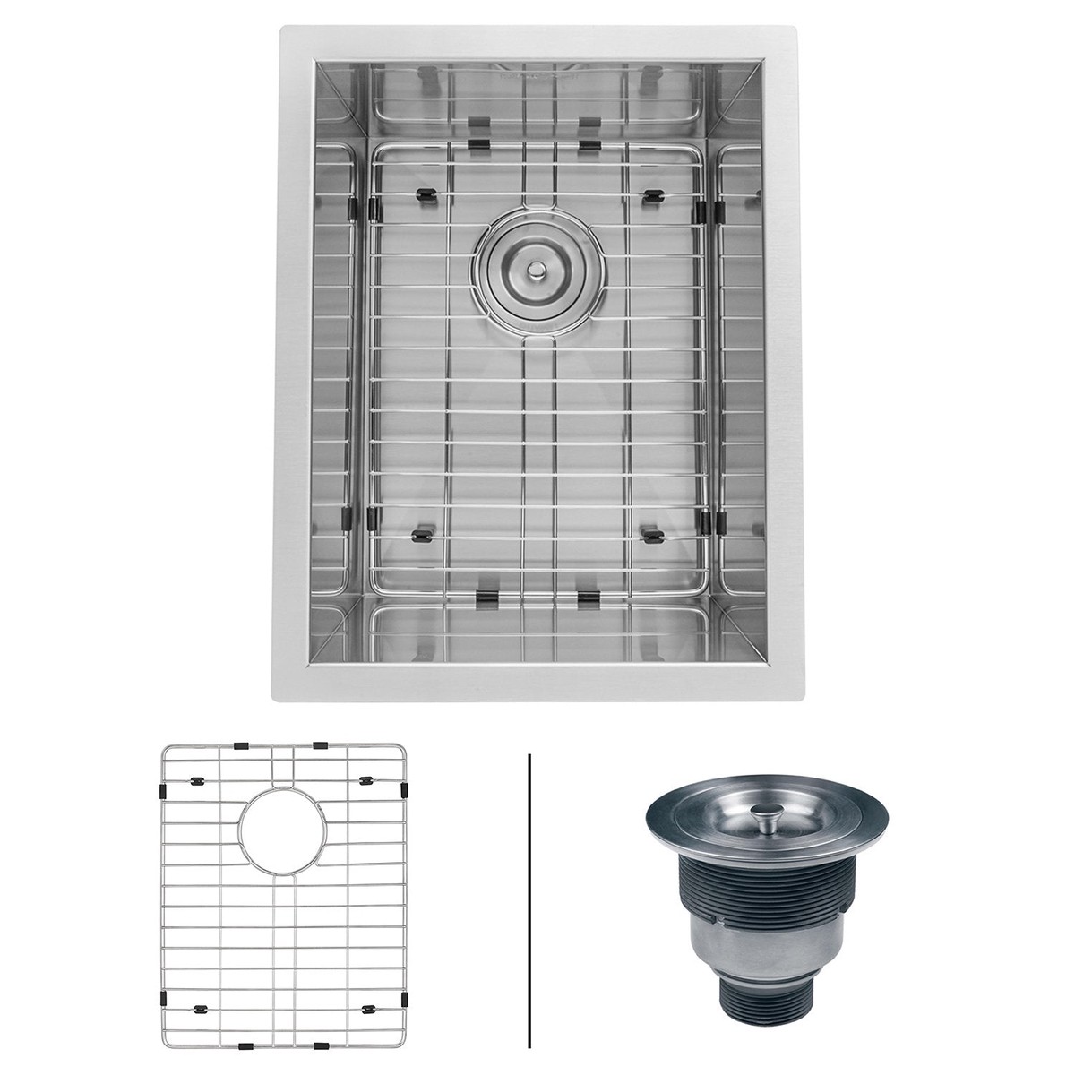 Ruvati 14 Undermount 16 Gauge Zero Radius Stainless Steel Single Bowl Bar Prep Kitchen Sink