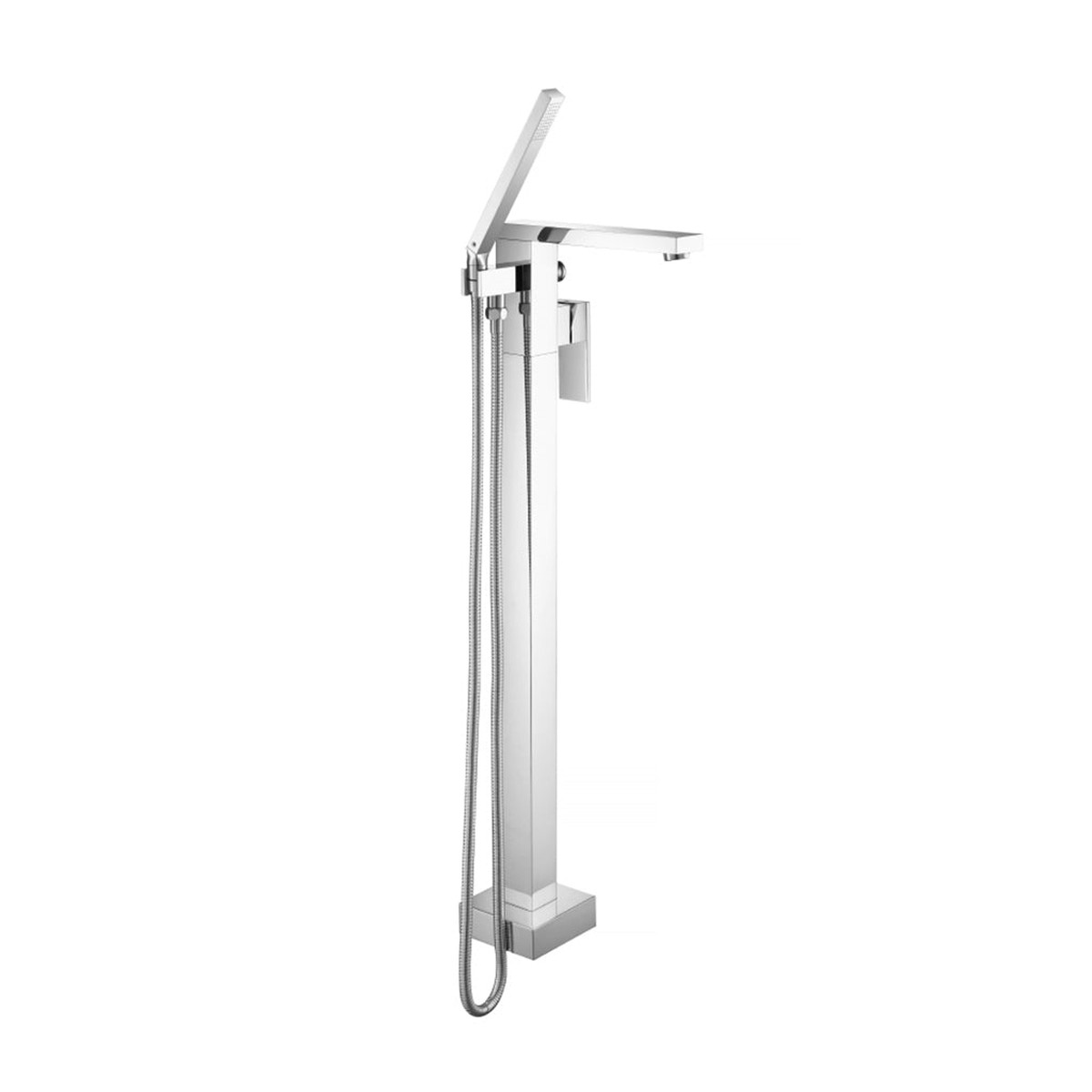 Serie 160 Hand Shower Complete Tub Faucet - Floor Mount - 34 BrassPolished Chrome