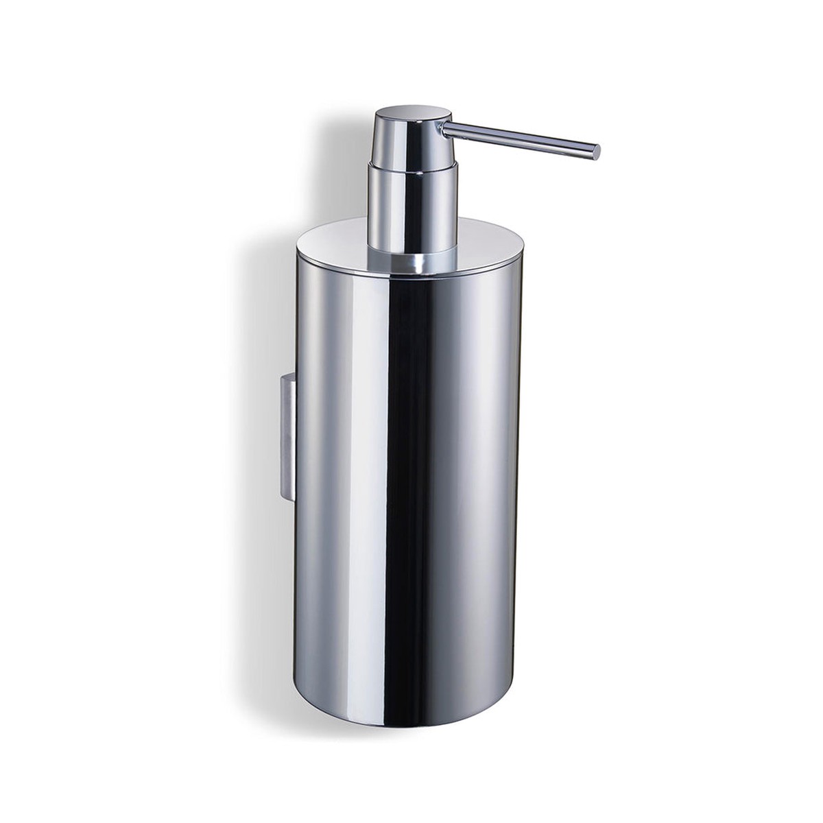 Cylinder Soap Dispenser - Wall Mount - 8 BrassPolished Chrome
