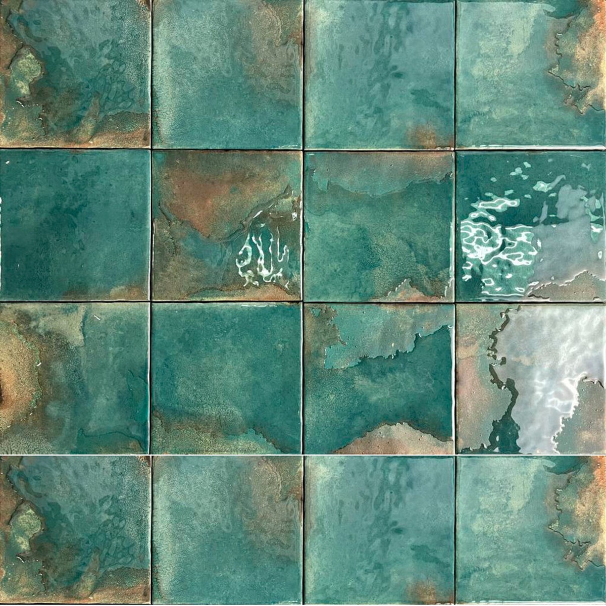 Granadella Esmeralda Wall Tile - Wall Or Floor Mount - 45 x 45 PorcelainGloss Deep Green